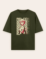 Evangelion Rei Ayanami Oversized T-Shirt | Retro Anime Graphic Manga Tee Baklol Wear