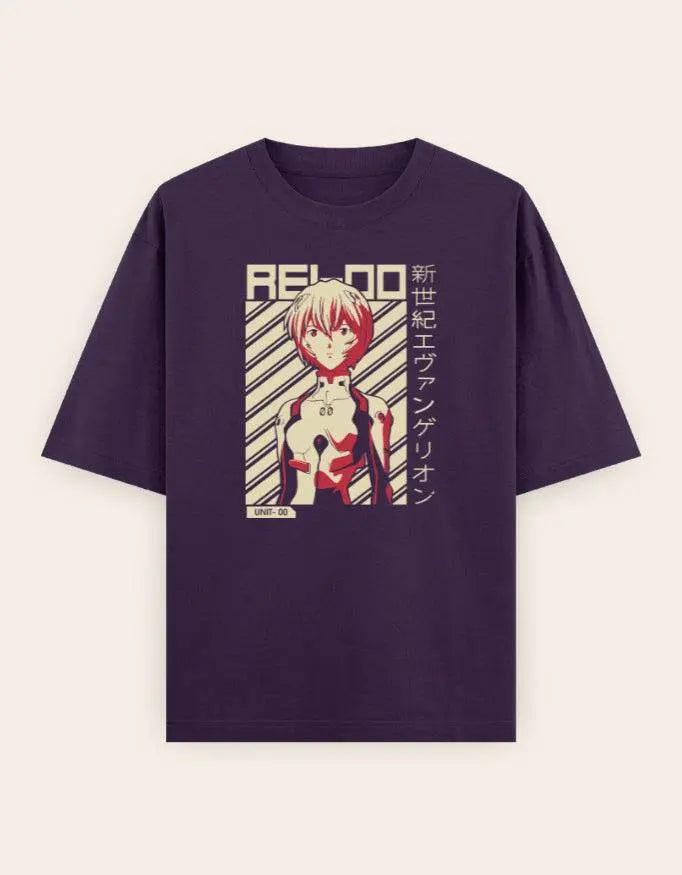 Evangelion Rei Ayanami Oversized T-Shirt | Retro Anime Graphic Manga Tee Baklol Wear
