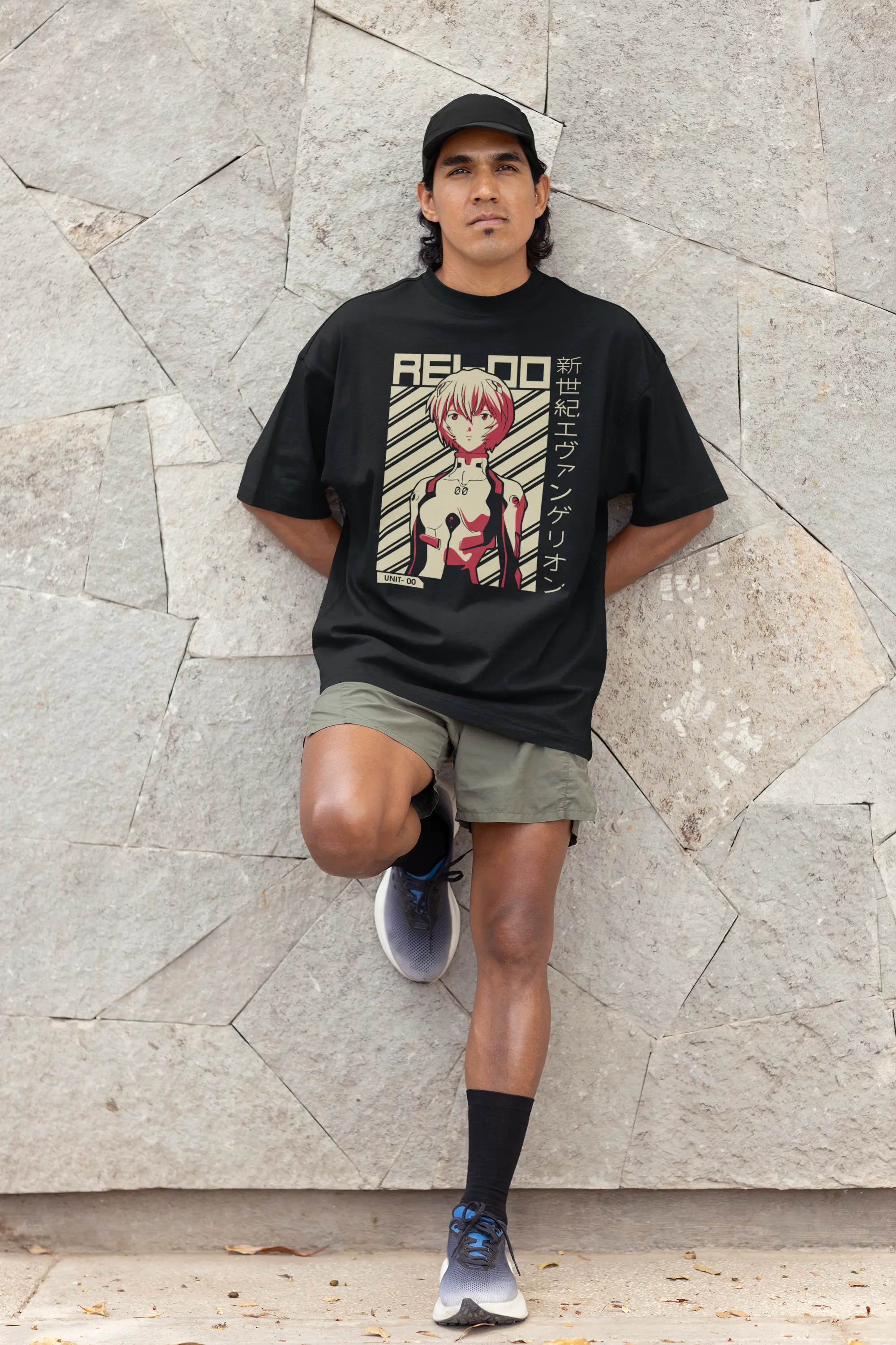 Evangelion Rei Ayanami Oversized T-Shirt | Retro Anime Graphic Manga Tee Baklol Wear