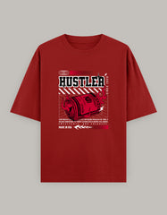 Hustler Oversized T-Shirt – Bold Money Flame Streetwear Graphic - Baklol Wear