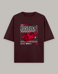 Hustler Oversized T-Shirt – Bold Money Flame Streetwear Graphic - Baklol Wear