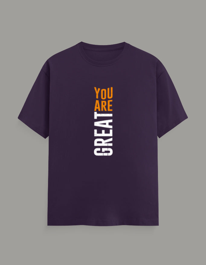 You Are Great Premium T-Shirt—Motivational Typography Design - Baklol Wear