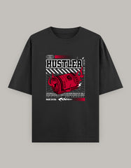Hustler Oversized T-Shirt – Bold Money Flame Streetwear Graphic - Baklol Wear