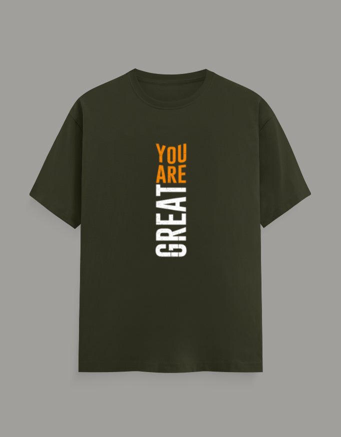 You Are Great Premium T-Shirt—Motivational Typography Design - Baklol Wear