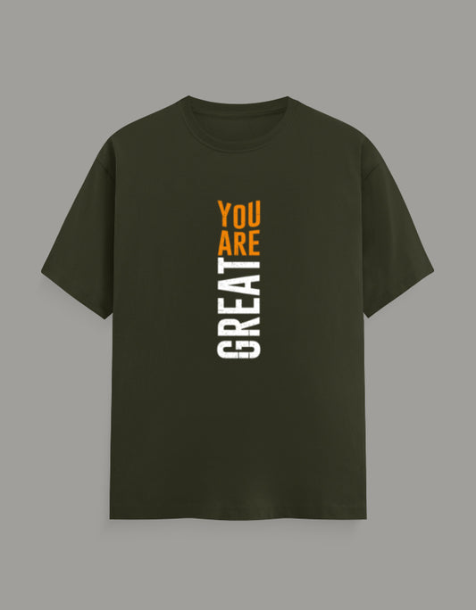 You Are Great Premium T-Shirt—Motivational Typography Design - Baklol Wear