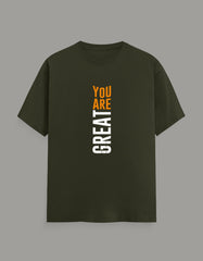 You Are Great Premium T-Shirt—Motivational Typography Design - Baklol Wear