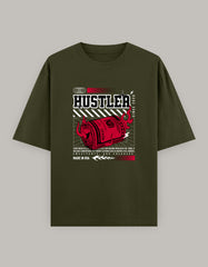 Hustler Oversized T-Shirt – Bold Money Flame Streetwear Graphic - Baklol Wear