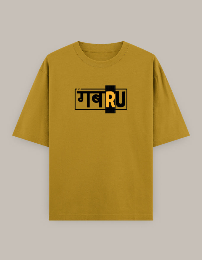 Trendy “GABRU” Street Style Oversized T-Shirt with Bold Back Print - Baklol Wear