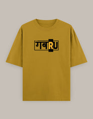 Trendy “GABRU” Street Style Oversized T-Shirt with Bold Back Print - Baklol Wear