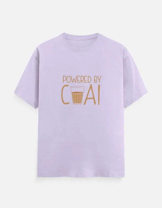 Powered By Chai - Half Sleeves Tshirt - Baklol Wear