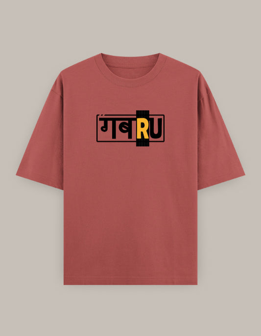 Trendy “GABRU” Street Style Oversized T-Shirt with Bold Back Print - Baklol Wear