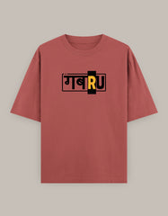 Trendy “GABRU” Street Style Oversized T-Shirt with Bold Back Print - Baklol Wear