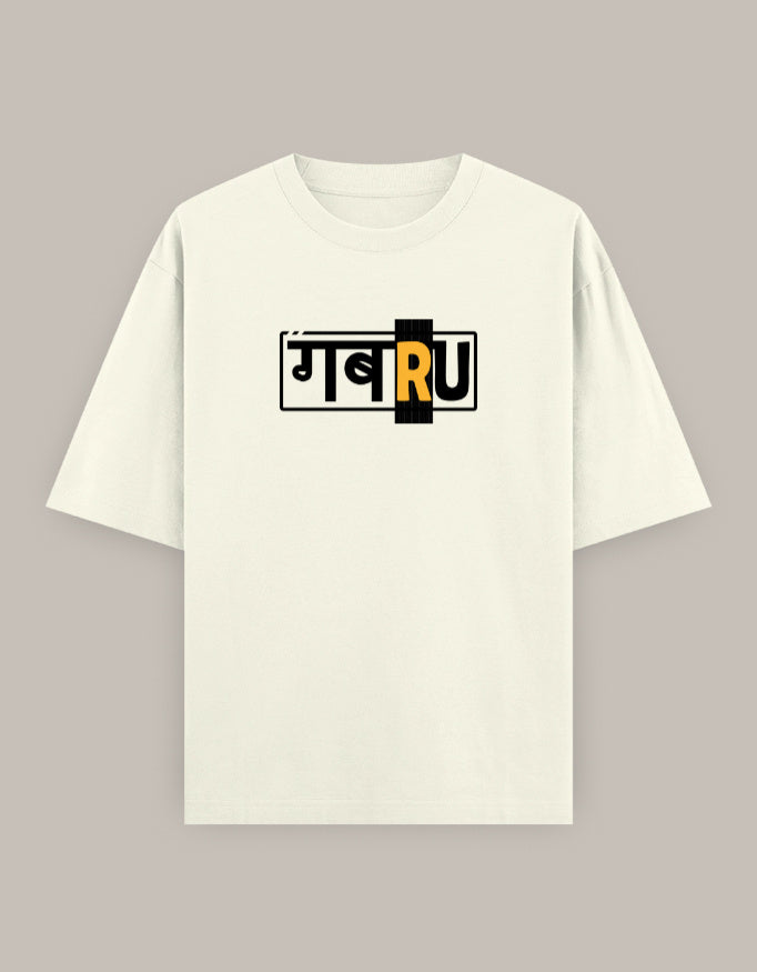 Trendy “GABRU” Street Style Oversized T-Shirt with Bold Back Print - Baklol Wear