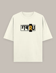 Trendy “GABRU” Street Style Oversized T-Shirt with Bold Back Print - Baklol Wear