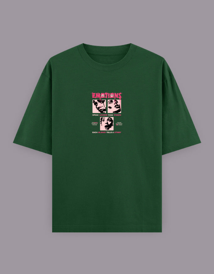 Emotions Oversized T-Shirt – Bold Pop Art Face Graphic Streetwear - Baklol Wear