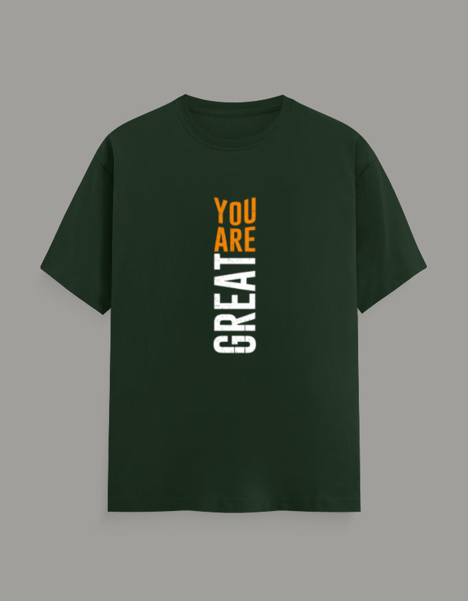 You Are Great Premium T-Shirt—Motivational Typography Design - Baklol Wear