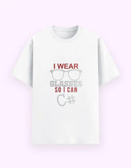 Funny "I Wear Glasses So I Can C#" T-Shirt – Programmer & Developer Geek Tee Baklol Wear