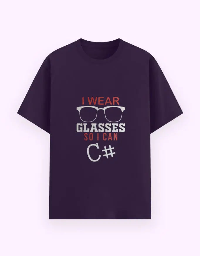 Funny "I Wear Glasses So I Can C#" T-Shirt – Programmer & Developer Geek Tee Baklol Wear