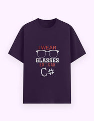 Funny "I Wear Glasses So I Can C#" T-Shirt – Programmer & Developer Geek Tee Baklol Wear