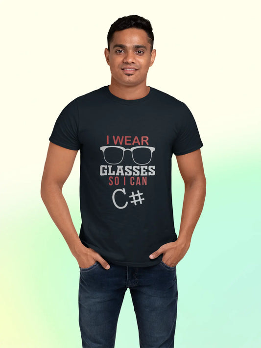 Funny "I Wear Glasses So I Can C#" T-Shirt – Programmer & Developer Geek Tee Baklol Wear