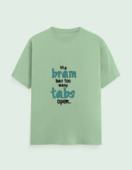 Funny "My Brain Has Too Many Tabs Open" T-Shirt – Comfortable Cotton Tee for Multitaskers Baklol Wear