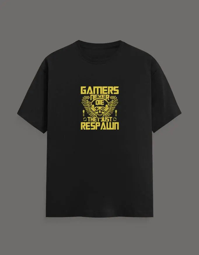 Gamers Never Die, They Just Respawn Graphic Unisex Classic Crew T-Shirt - Baklol Wear