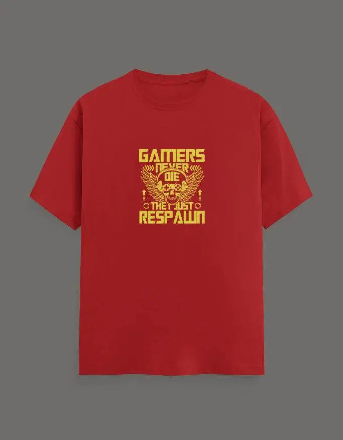 Gamers Never Die, They Just Respawn Graphic Unisex Classic Crew T-Shirt - Baklol Wear