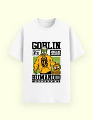 Goblin Hoodie Graphic T-Shirt – Trick or Treat Halloween Special Humanoid Fantasy Tee Baklol Wear
