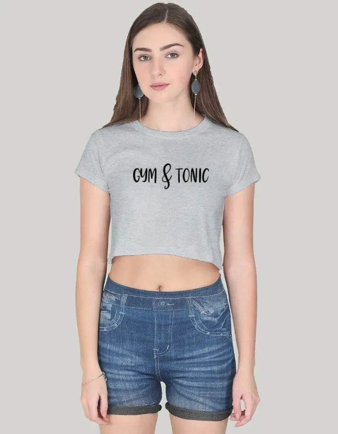 Gym & Tonic Crop Top for Women - Baklol Wear
