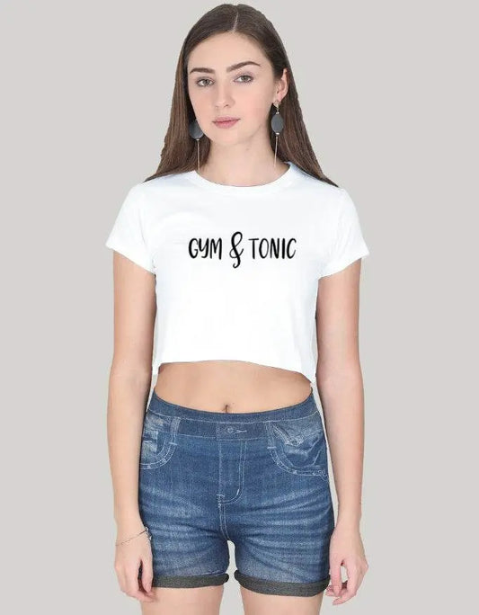 Gym & Tonic Crop Top for Women - Baklol Wear