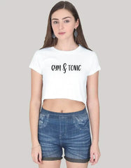 Gym & Tonic Crop Top for Women - Baklol Wear