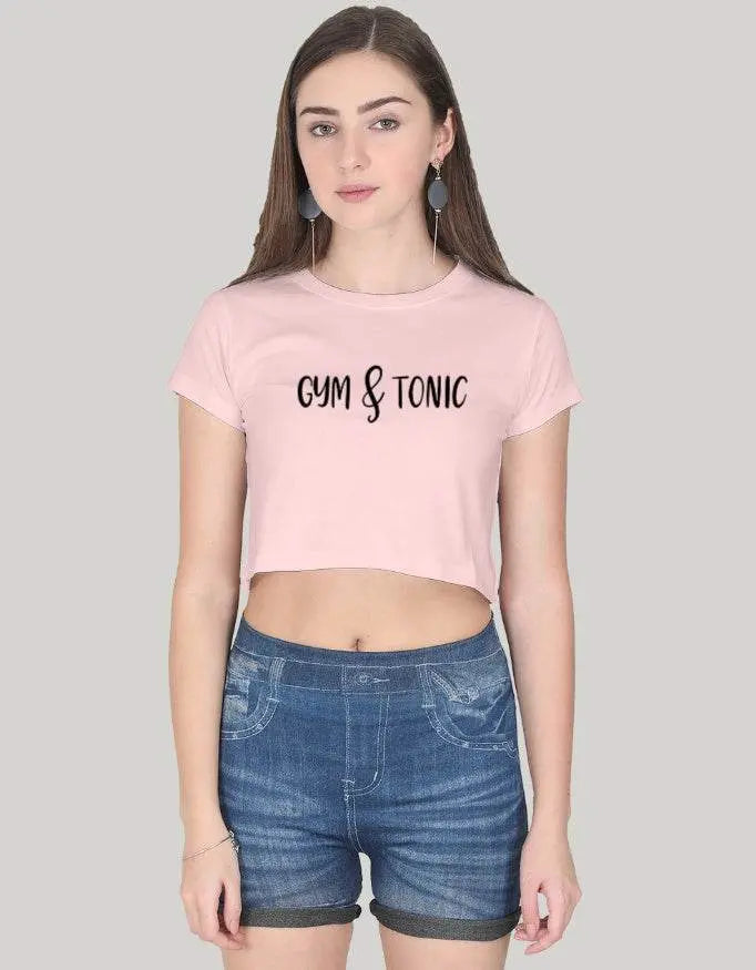 Gym & Tonic Crop Top for Women - Baklol Wear