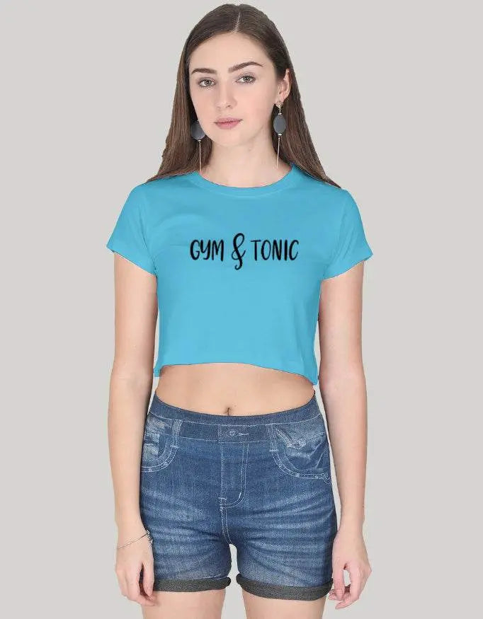 Gym & Tonic Crop Top for Women - Baklol Wear