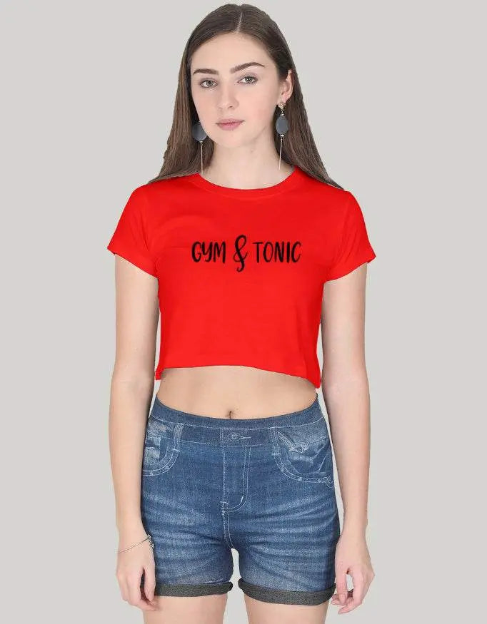Gym & Tonic Crop Top for Women - Baklol Wear