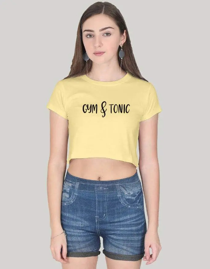Gym & Tonic Crop Top for Women - Baklol Wear