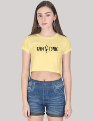 Gym & Tonic Crop Top for Women - Baklol Wear