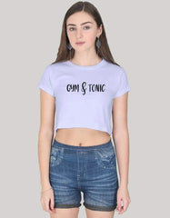 Gym & Tonic Crop Top for Women - Baklol Wear