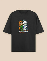 Hunter x Hunter Oversized T-Shirt | Anime Duo Chibi Graphic Manga Tee Baklol Wear