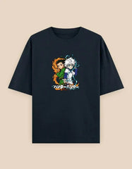 Hunter x Hunter Oversized T-Shirt | Anime Duo Chibi Graphic Manga Tee Baklol Wear