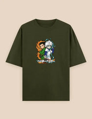 Hunter x Hunter Oversized T-Shirt | Anime Duo Chibi Graphic Manga Tee Baklol Wear