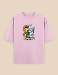 Hunter x Hunter Oversized T-Shirt | Anime Duo Chibi Graphic Manga Tee Baklol Wear