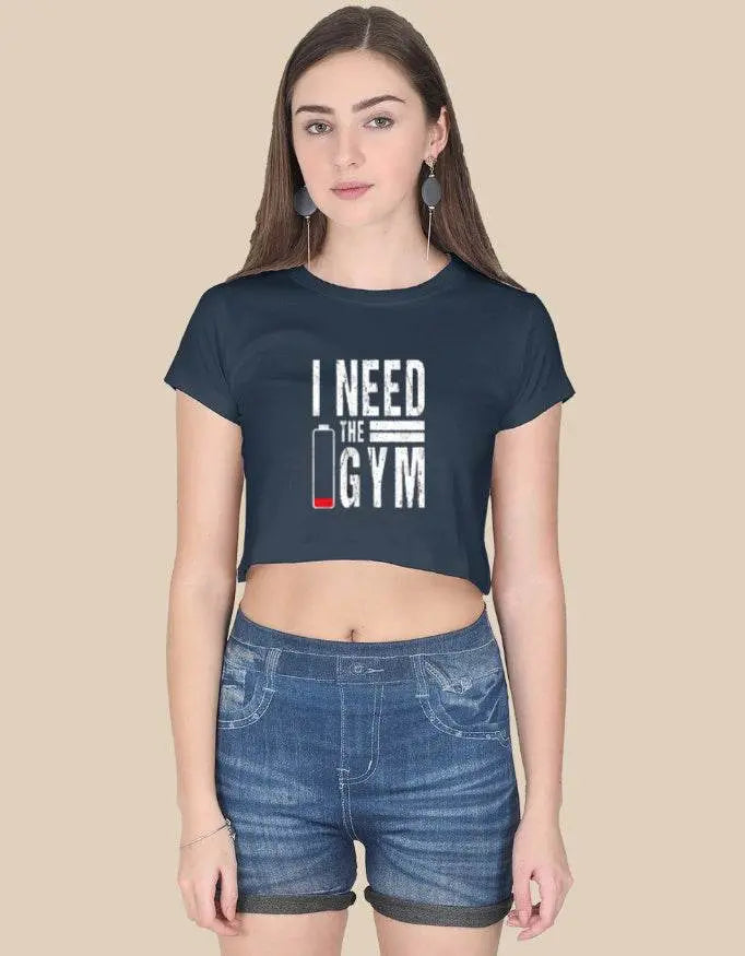 I Need The Gym Crop Top Baklol Wear