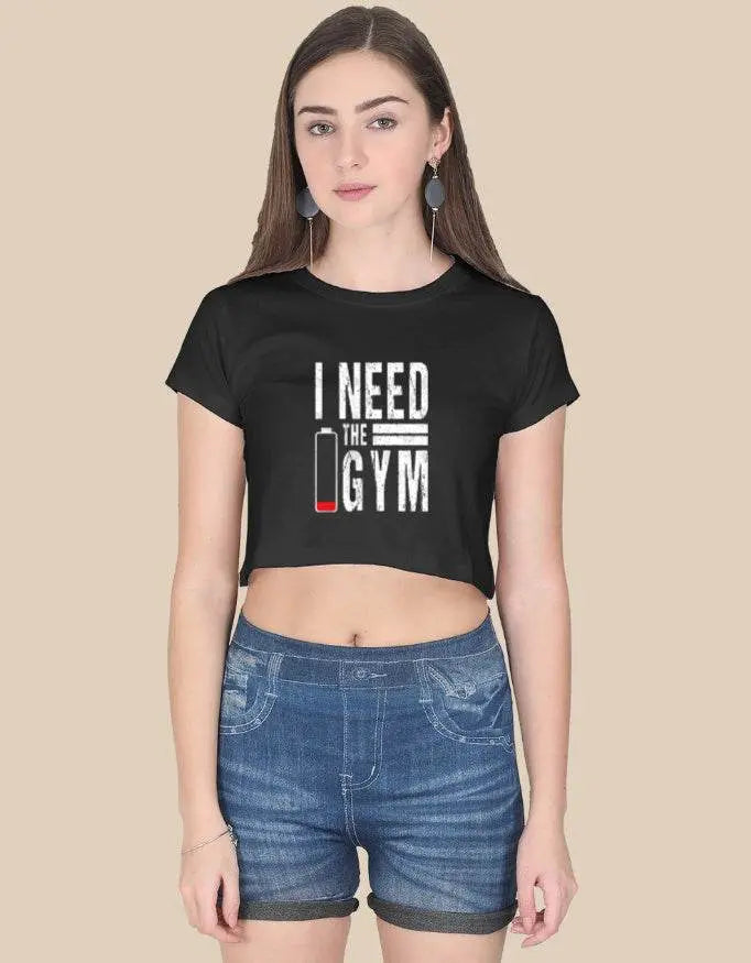 I Need The Gym Crop Top Baklol Wear