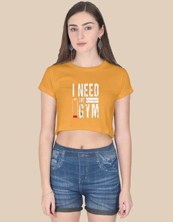 I Need The Gym Crop Top Baklol Wear