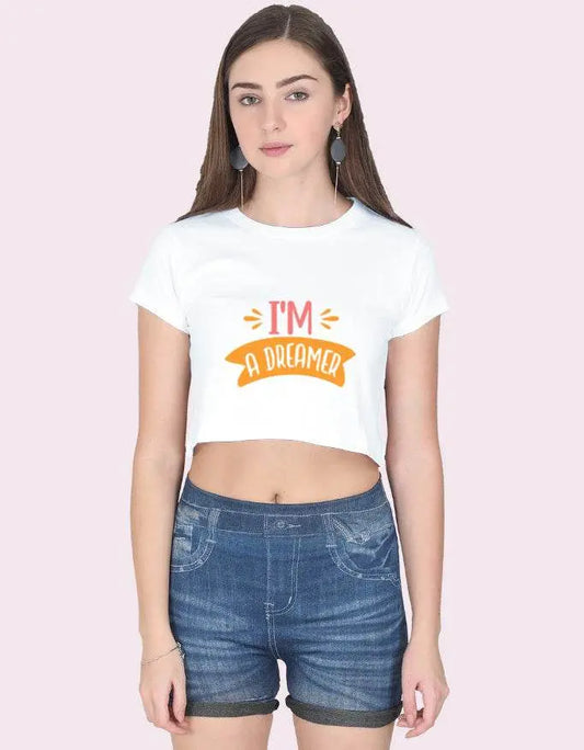 I’m a Dreamer Crop Top – Inspirational Graphic Tee for Women & Girls Baklol Wear
