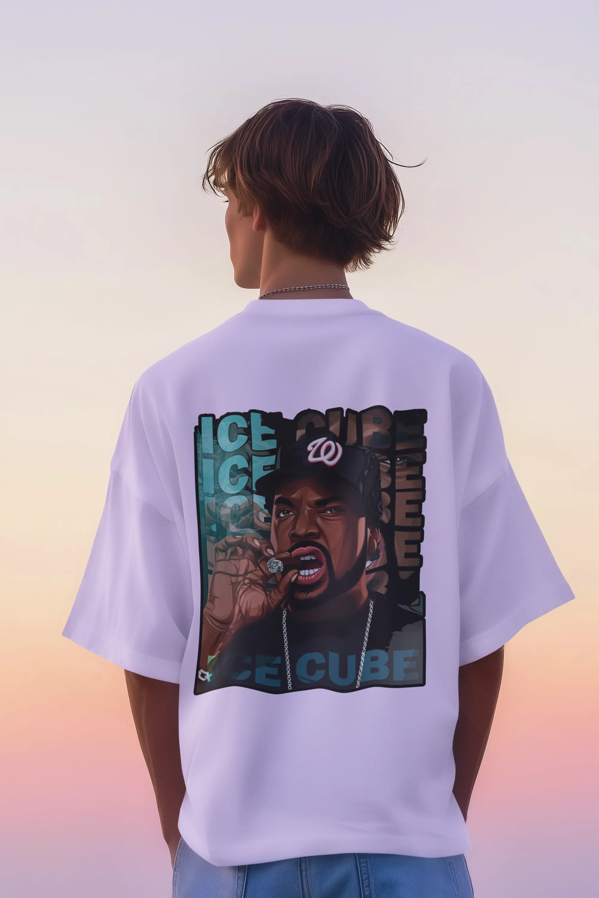 Ice Cube Oversized Graphic T-Shirt – Iconic Rap Legend Streetwear Baklol Wear