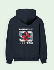 Japan Cities 59 Graphic Oversize Hoodie | Urban Streetwear Back Print Baklol Wear