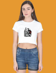 Lazy But Crazy Crop Top Baklol Wear