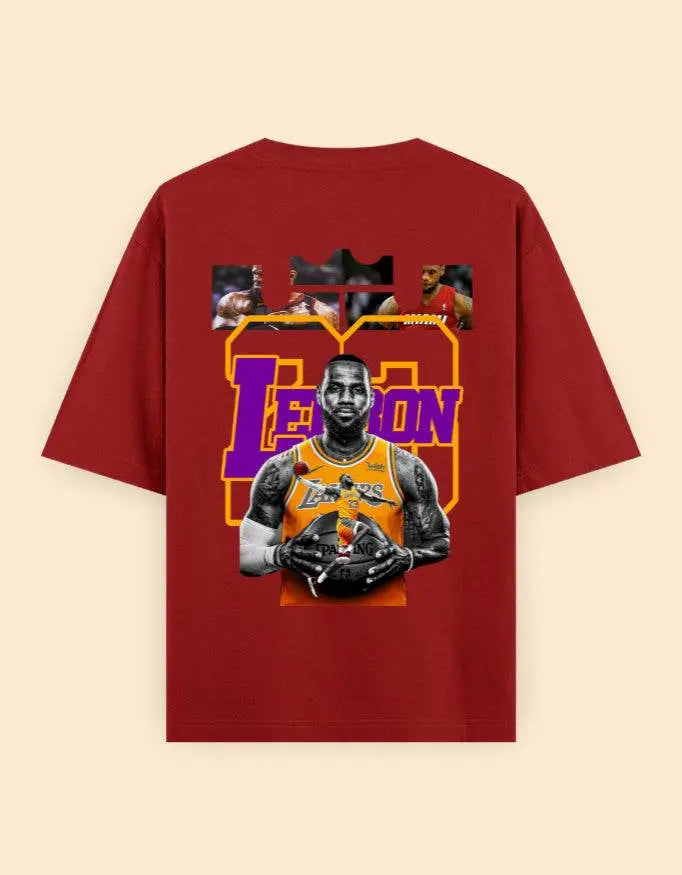 LeBron James Oversized Graphic T-Shirt – Basketball Legend Fan Apparel Baklol Wear