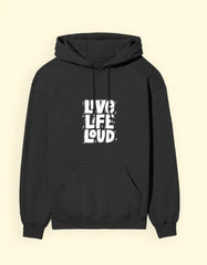 Live Life Loud Graphic Oversize Hoodie | Inspirational Streetwear Pullover Baklol Wear